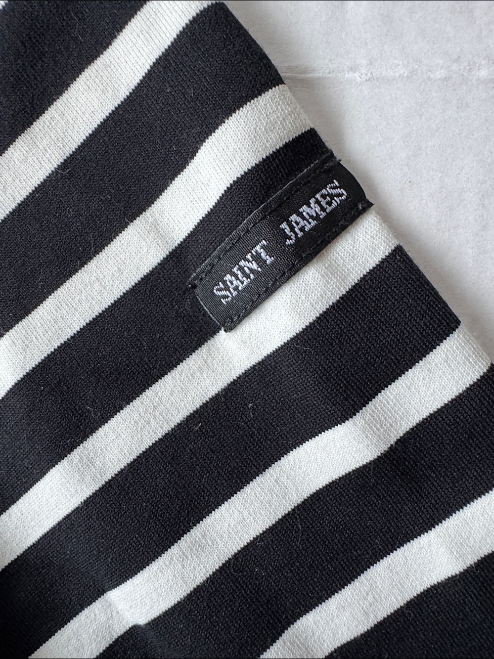 Saint James Black and White Breton Stripe Tee size 8 - Picture 4 of 10